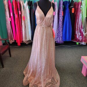 Karishma E1482 Blush Size 6 Gold Size 4 Prom Dress/Evening Formal